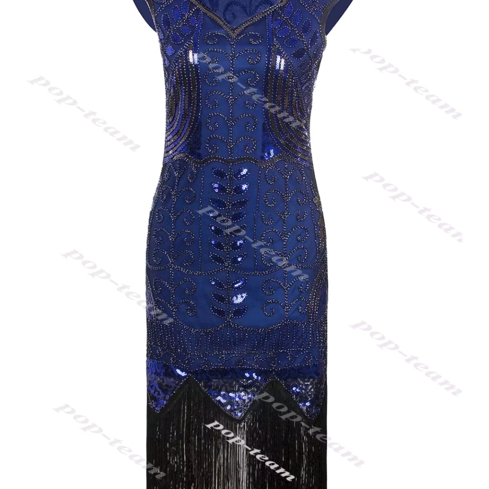 1920‘s Prom Fringed Beads Vintage Costume